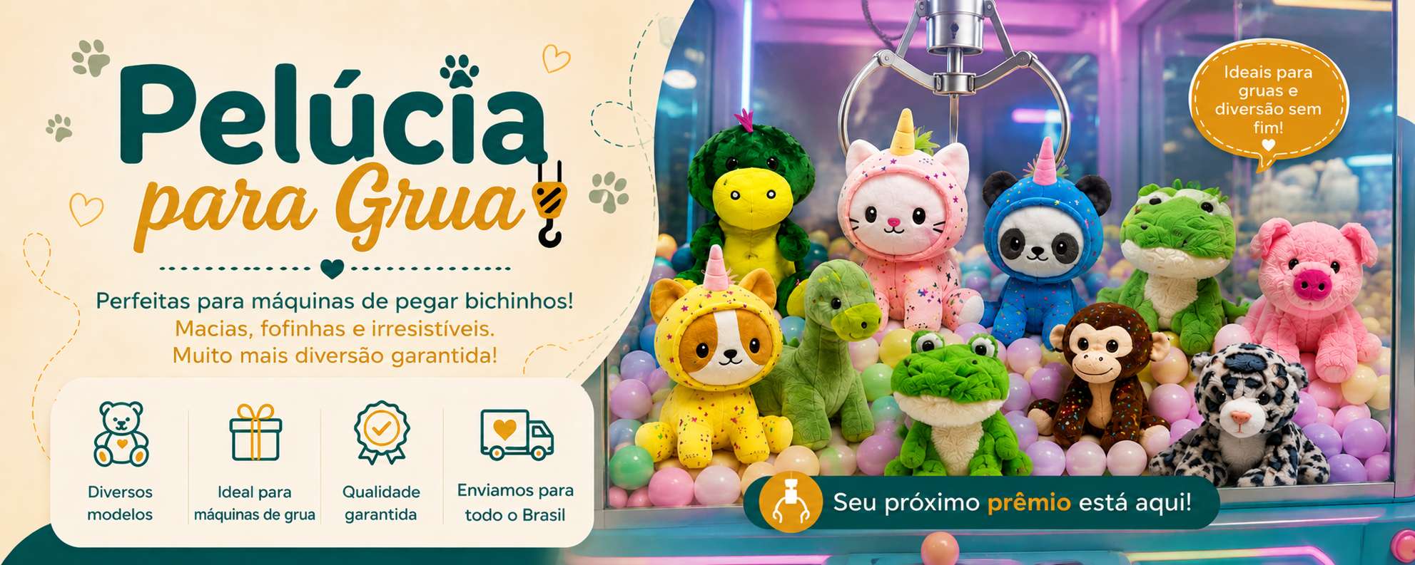 Pelúcia Para Grua